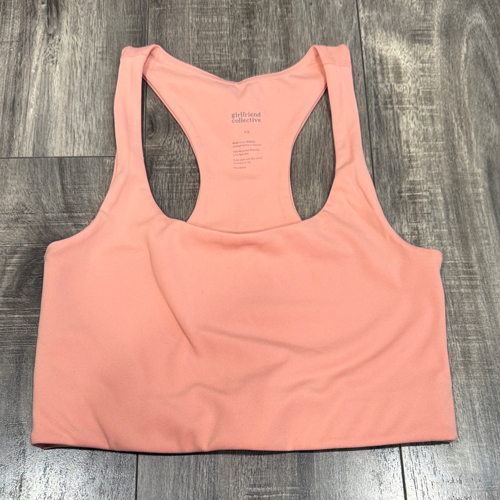 Girlfriend Collective Paloma Peach racerback Sports Bra size XS